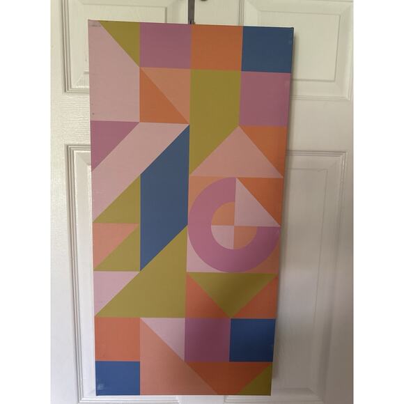 Lot of 4 Canvas Prints Colorful Abstract Sun Geometric Multicolor Decor - Picture 9 of 16